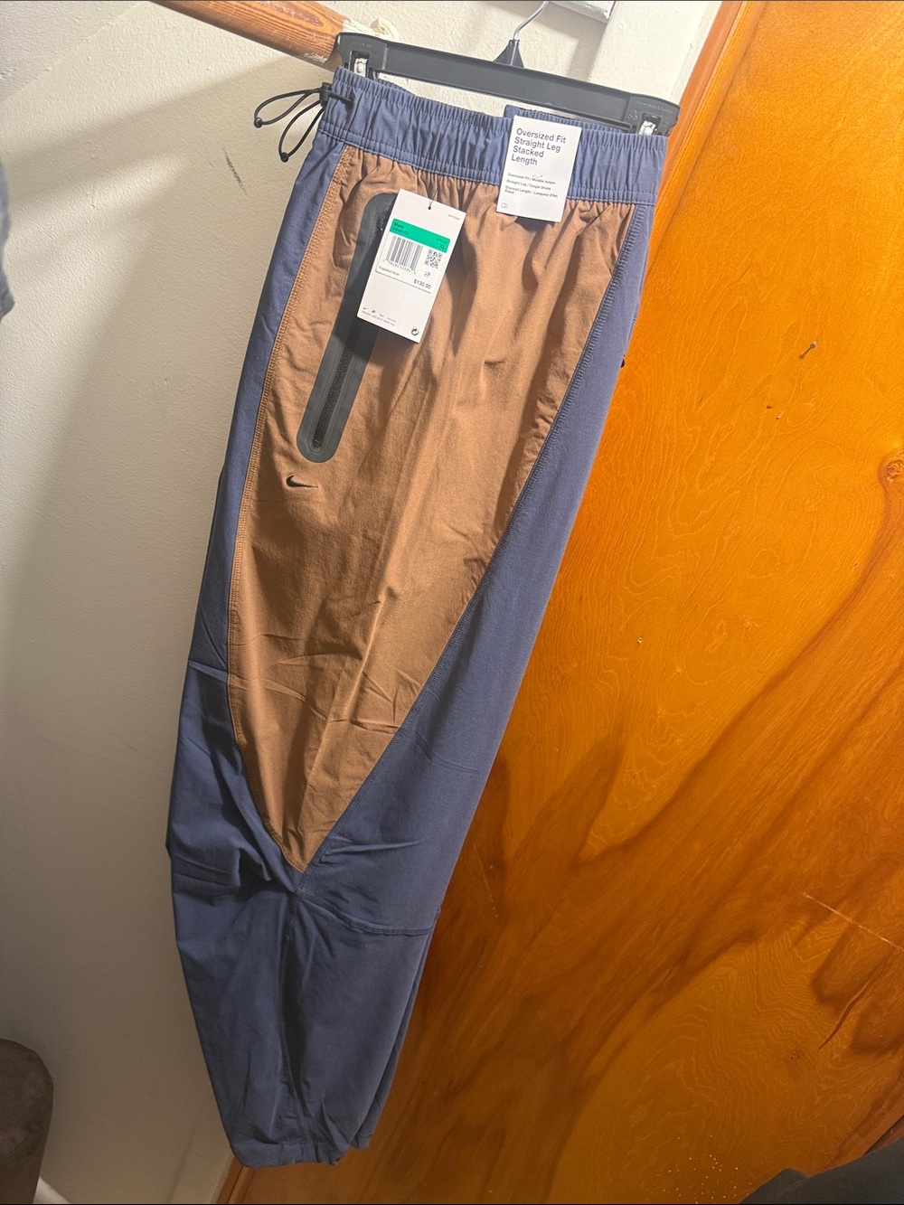 Nike Two-Tone Navy and Brown Track Pants